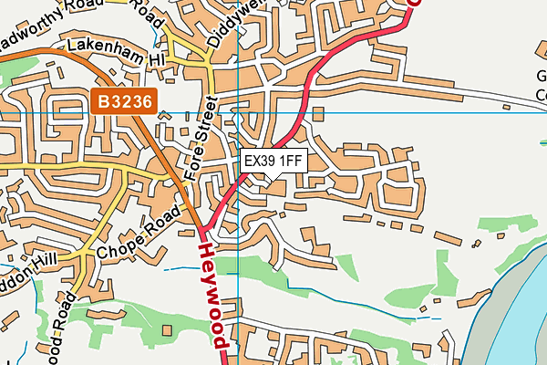 EX39 1FF map - OS VectorMap District (Ordnance Survey)