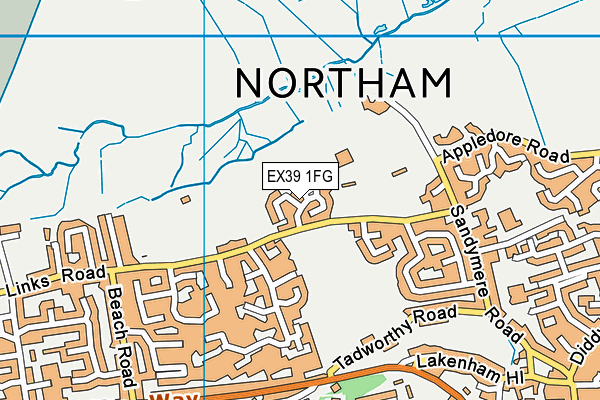 EX39 1FG map - OS VectorMap District (Ordnance Survey)