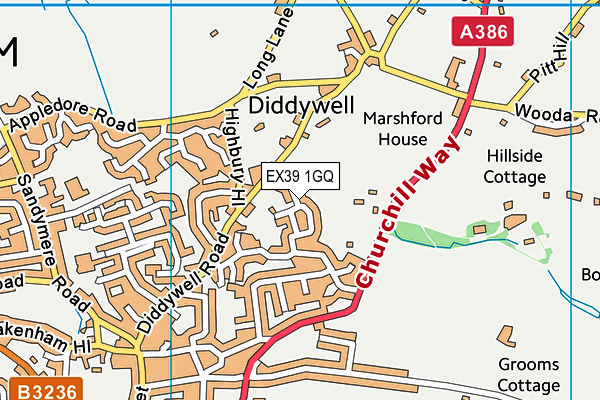 EX39 1GQ map - OS VectorMap District (Ordnance Survey)