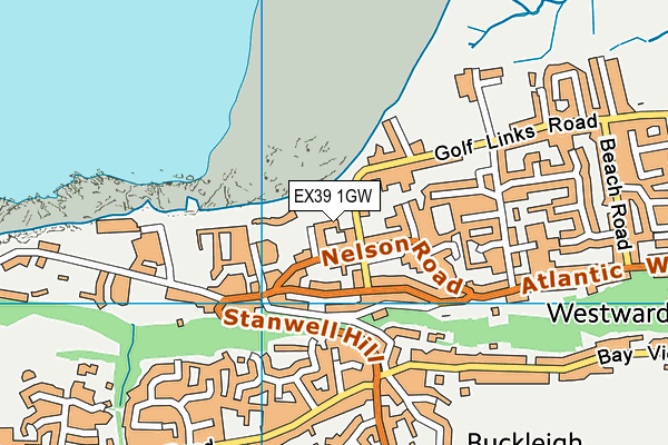 EX39 1GW map - OS VectorMap District (Ordnance Survey)
