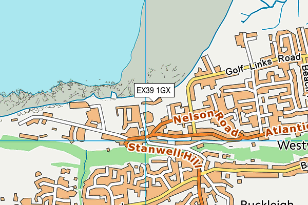 EX39 1GX map - OS VectorMap District (Ordnance Survey)