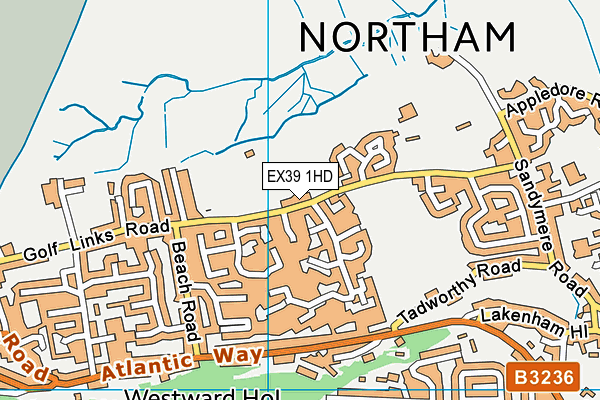 EX39 1HD map - OS VectorMap District (Ordnance Survey)