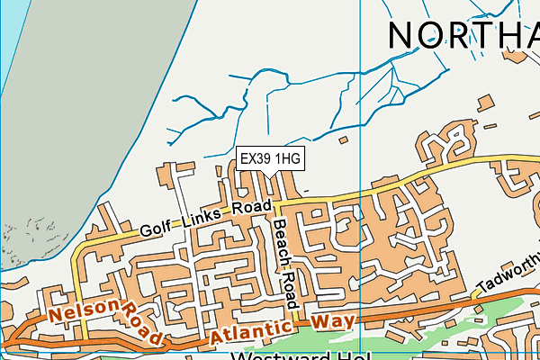 EX39 1HG map - OS VectorMap District (Ordnance Survey)