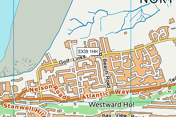 EX39 1HH map - OS VectorMap District (Ordnance Survey)