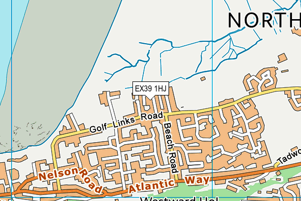 EX39 1HJ map - OS VectorMap District (Ordnance Survey)