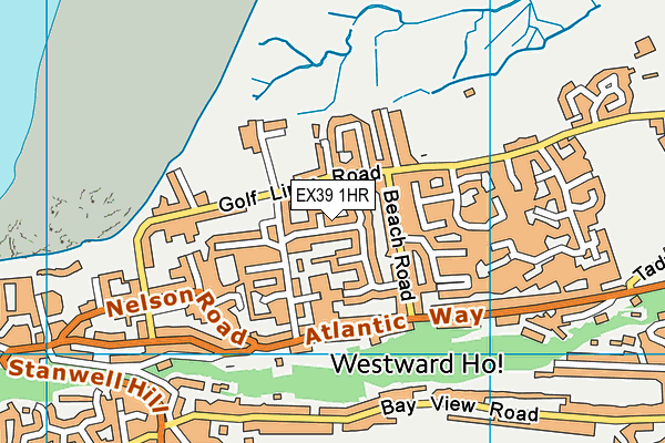 EX39 1HR map - OS VectorMap District (Ordnance Survey)