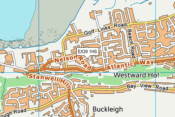 EX39 1HS map - OS VectorMap District (Ordnance Survey)