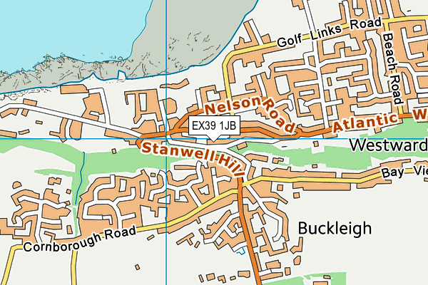 EX39 1JB map - OS VectorMap District (Ordnance Survey)