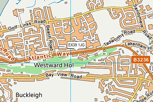 EX39 1JG map - OS VectorMap District (Ordnance Survey)