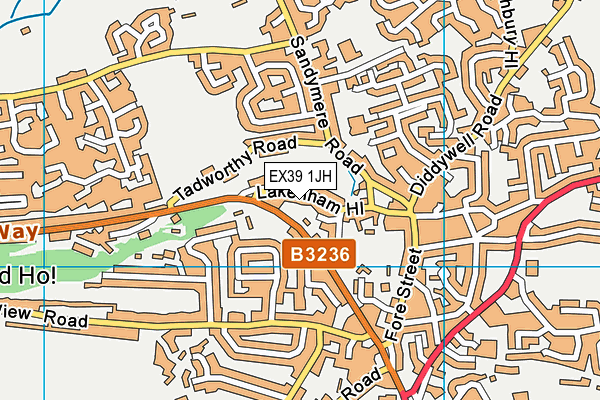 EX39 1JH map - OS VectorMap District (Ordnance Survey)