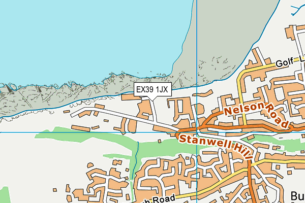 EX39 1JX map - OS VectorMap District (Ordnance Survey)