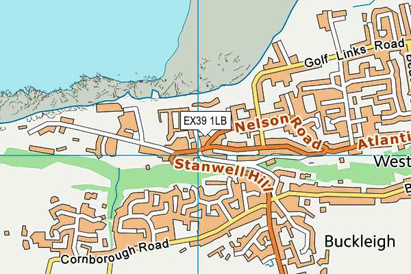 EX39 1LB map - OS VectorMap District (Ordnance Survey)