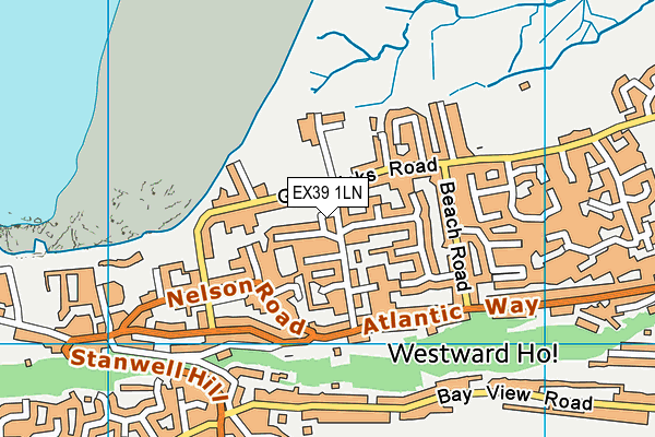 EX39 1LN map - OS VectorMap District (Ordnance Survey)