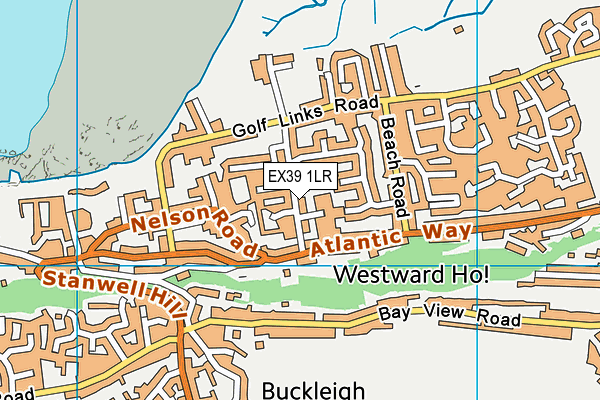 EX39 1LR map - OS VectorMap District (Ordnance Survey)