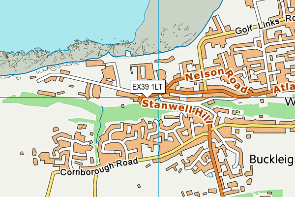 EX39 1LT map - OS VectorMap District (Ordnance Survey)