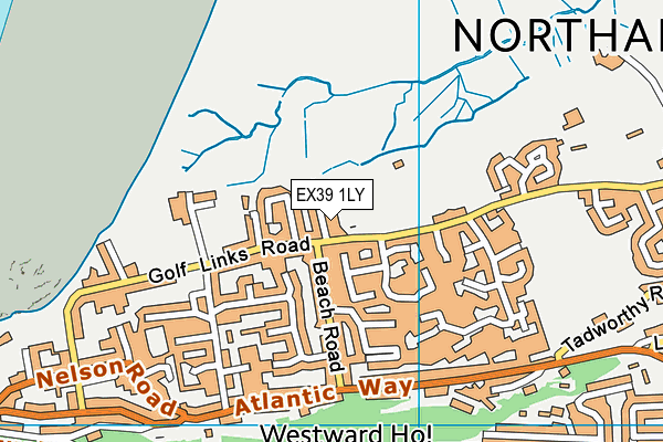EX39 1LY map - OS VectorMap District (Ordnance Survey)