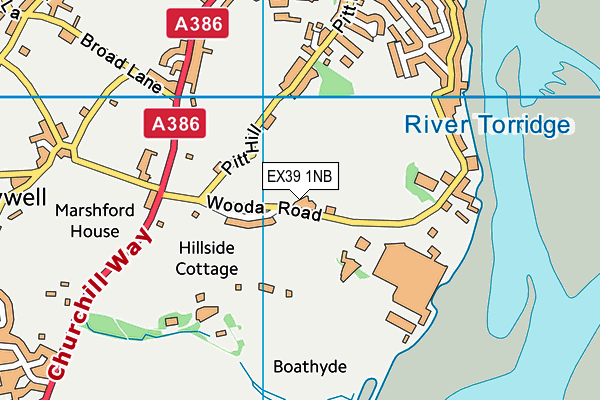 EX39 1NB map - OS VectorMap District (Ordnance Survey)