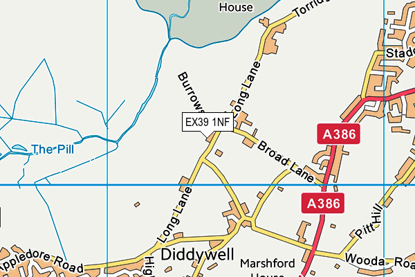 EX39 1NF map - OS VectorMap District (Ordnance Survey)