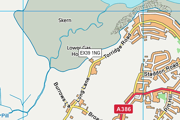 EX39 1NG map - OS VectorMap District (Ordnance Survey)