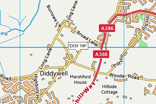 EX39 1NP map - OS VectorMap District (Ordnance Survey)