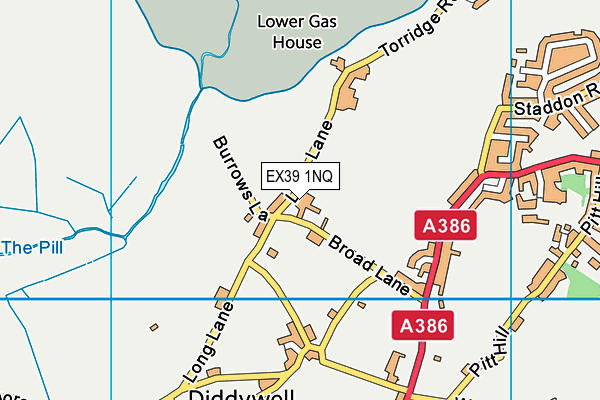 EX39 1NQ map - OS VectorMap District (Ordnance Survey)