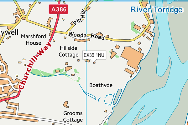 EX39 1NU map - OS VectorMap District (Ordnance Survey)