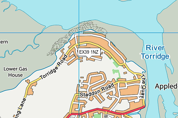 EX39 1NZ map - OS VectorMap District (Ordnance Survey)