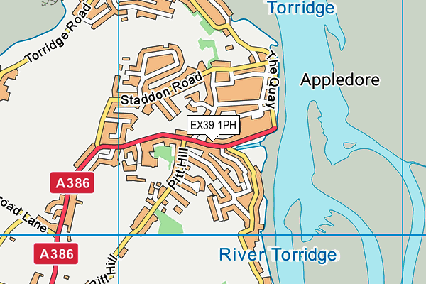 EX39 1PH map - OS VectorMap District (Ordnance Survey)