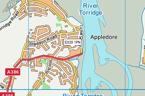 EX39 1PN map - OS VectorMap District (Ordnance Survey)
