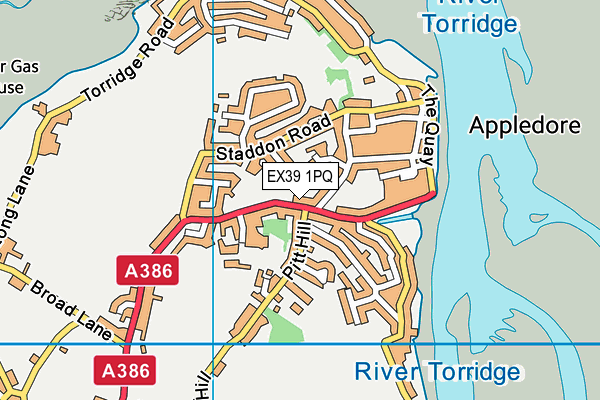 EX39 1PQ map - OS VectorMap District (Ordnance Survey)