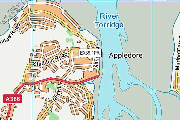 EX39 1PR map - OS VectorMap District (Ordnance Survey)