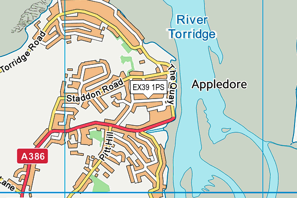 EX39 1PS map - OS VectorMap District (Ordnance Survey)