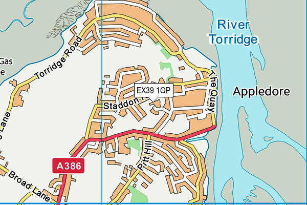 EX39 1QP map - OS VectorMap District (Ordnance Survey)
