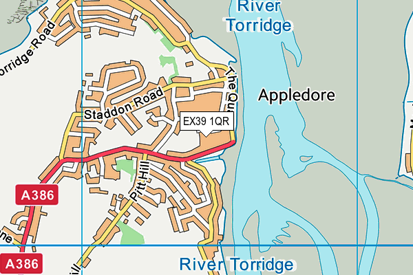 EX39 1QR map - OS VectorMap District (Ordnance Survey)