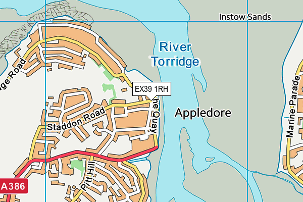 EX39 1RH map - OS VectorMap District (Ordnance Survey)