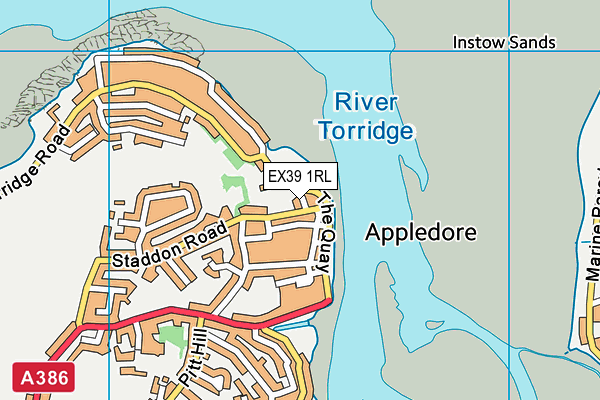 EX39 1RL map - OS VectorMap District (Ordnance Survey)