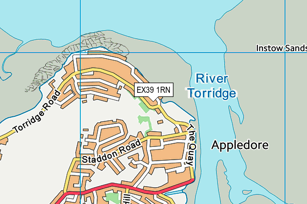 EX39 1RN map - OS VectorMap District (Ordnance Survey)