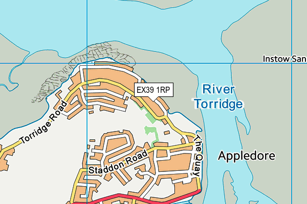 EX39 1RP map - OS VectorMap District (Ordnance Survey)