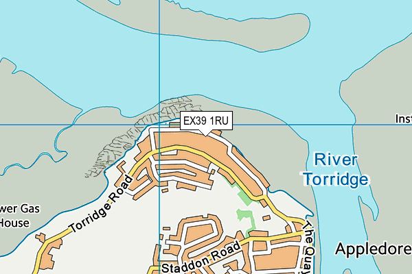 EX39 1RU map - OS VectorMap District (Ordnance Survey)