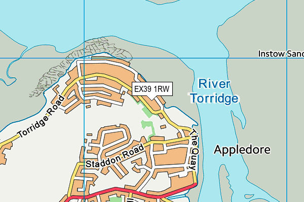 EX39 1RW map - OS VectorMap District (Ordnance Survey)