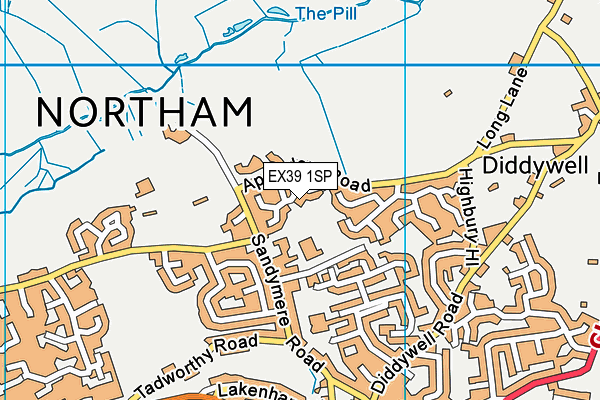 EX39 1SP map - OS VectorMap District (Ordnance Survey)