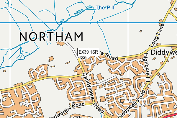 EX39 1SR map - OS VectorMap District (Ordnance Survey)