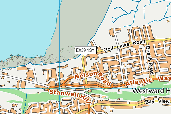 EX39 1SY map - OS VectorMap District (Ordnance Survey)