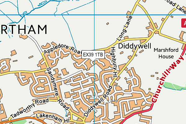 EX39 1TB map - OS VectorMap District (Ordnance Survey)