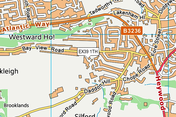 EX39 1TH map - OS VectorMap District (Ordnance Survey)