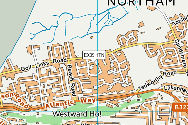 EX39 1TN map - OS VectorMap District (Ordnance Survey)