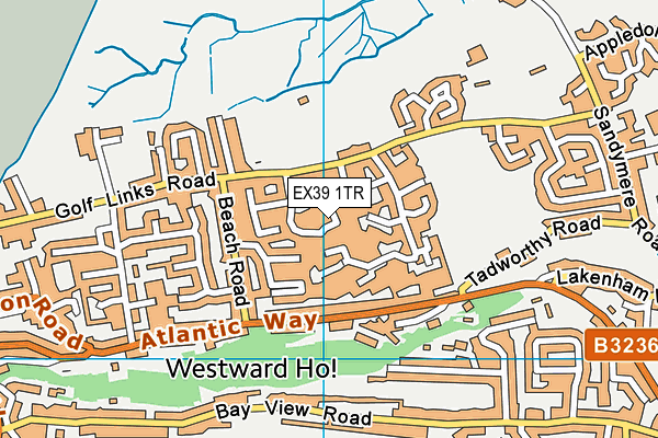 EX39 1TR map - OS VectorMap District (Ordnance Survey)