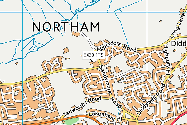 EX39 1TS map - OS VectorMap District (Ordnance Survey)