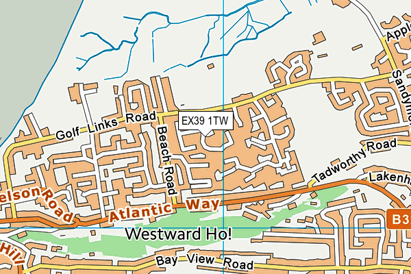 EX39 1TW map - OS VectorMap District (Ordnance Survey)