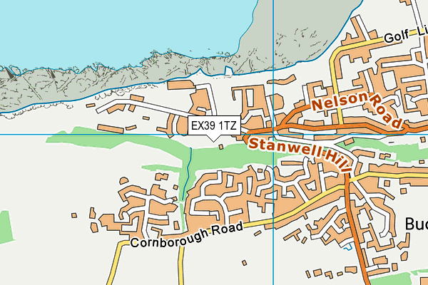 EX39 1TZ map - OS VectorMap District (Ordnance Survey)